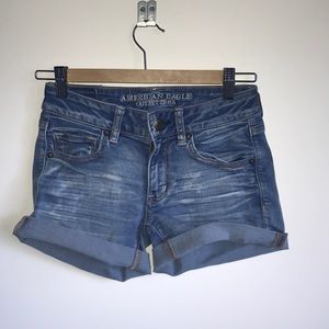 American eagle super stretch jean shorts